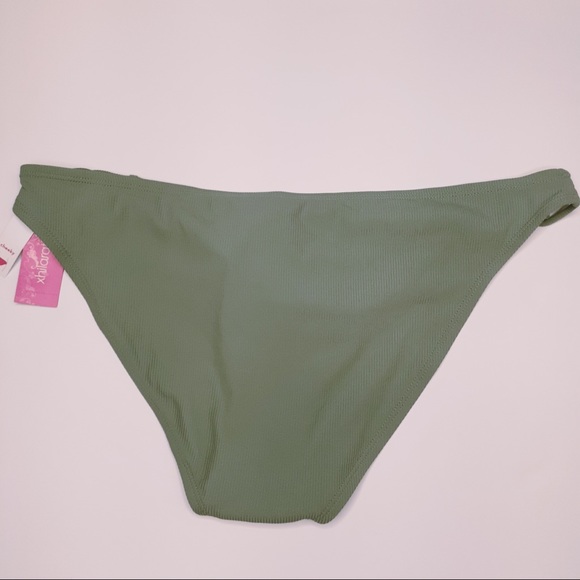 XHILARATION Sage Olive Ribbed Cheeky Bikini Bottoms Mix Match Swim XL NEW - Picture 4 of 15